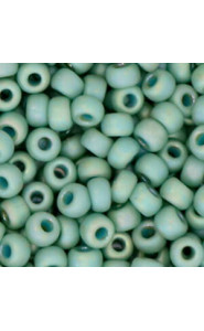 Miyuki rocailles Perlen 6/0 - Opaque glazed frosted rainbow celadon green 6-4701